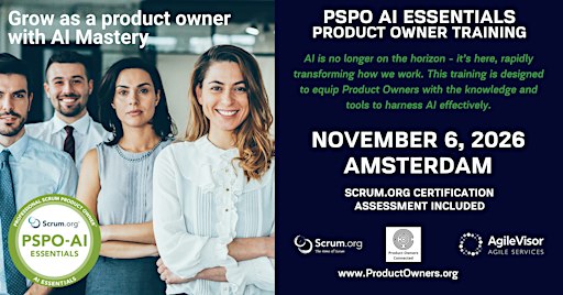 Product Owner - AI Essentials (PSPO-AIE). A Scrum.org Certified Training.