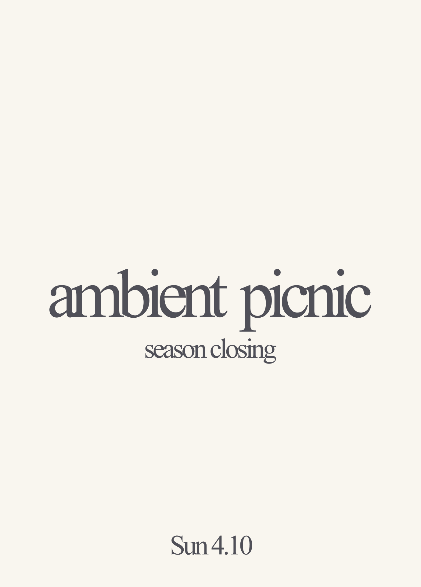 Ambient Picnic — Season Closing