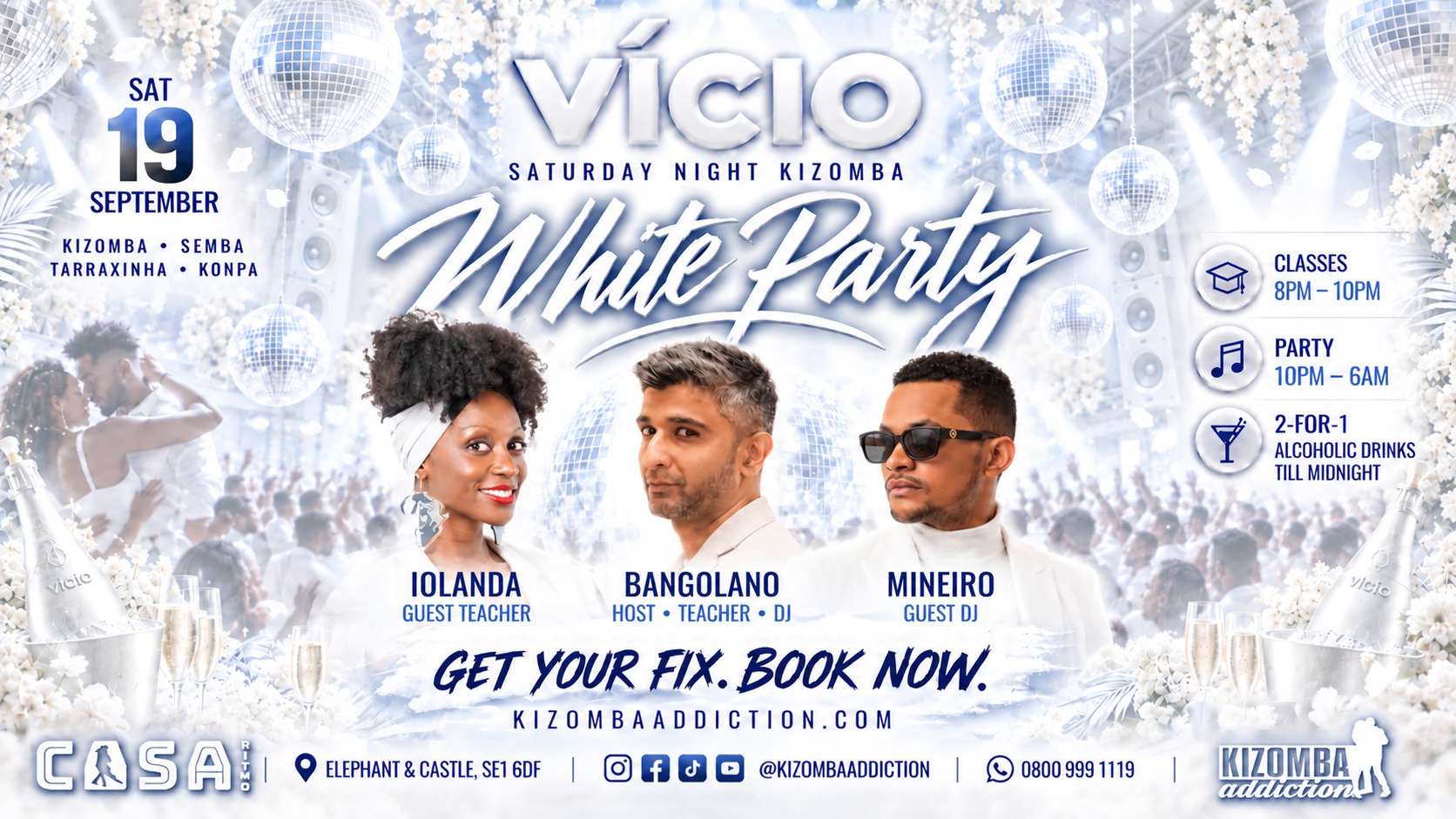 VÍCIO White Party — Kizomba Classes & Party Until 6AM
