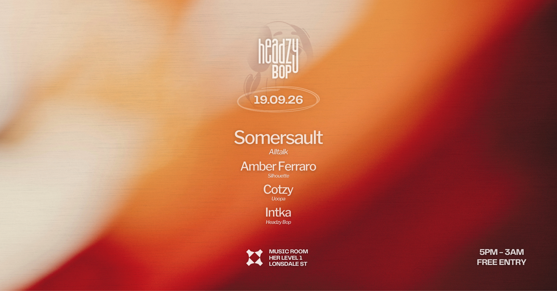 headzy bop presents: Somersault (Alltalk), Amber Ferraro