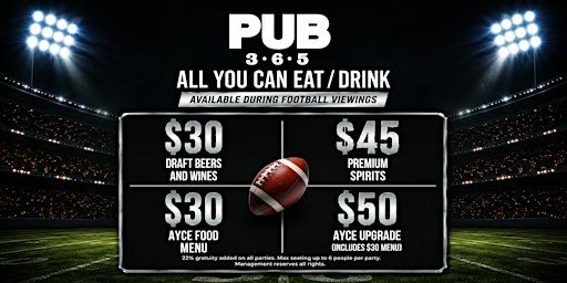 PUB 365: FREE FOOTBALL WATCH PARTY