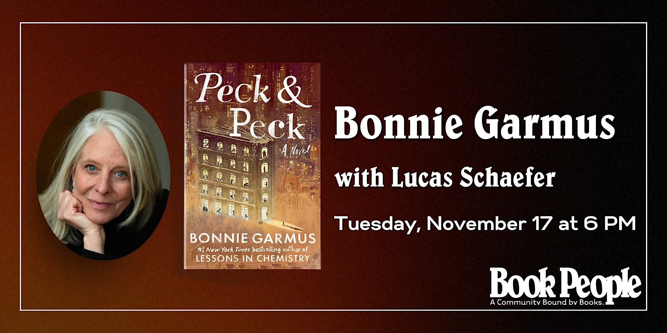 BookPeople Presents: Bonnie Garmus - Peck & Peck