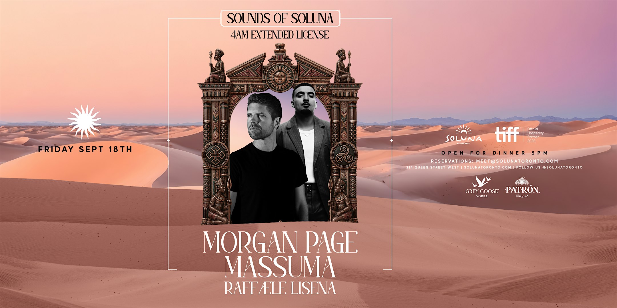Morgan Page and Massuma - Friday Sept 18th - TIFF Edition