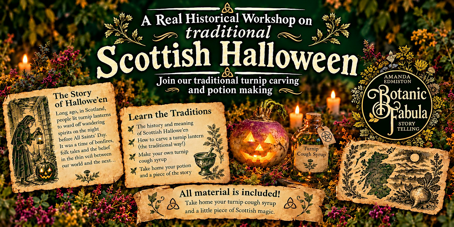 Scottish Hallowe'en - Turnip carving and Potion making