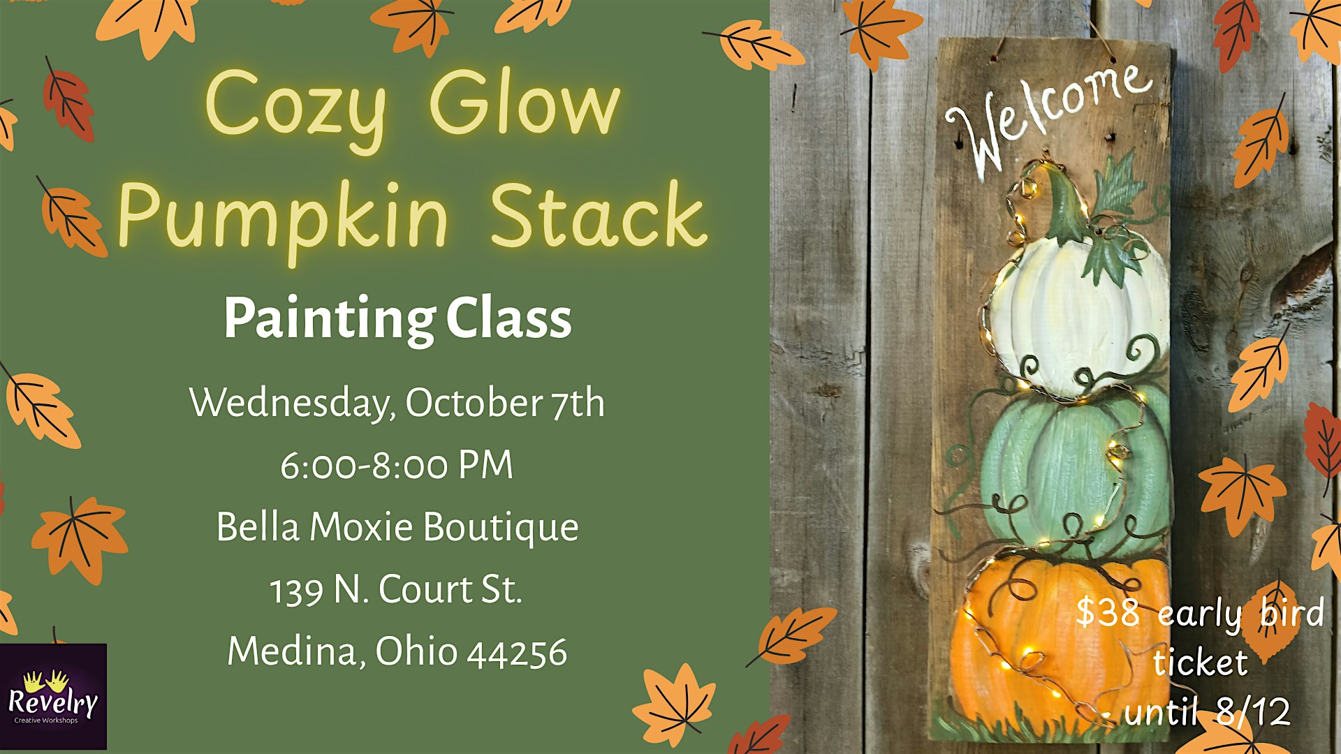 Cozy Glow Pumpkin Stack Paint & Sip