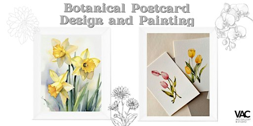 Botanical Postcard Design & Painting w. Watercolour Illustration (Sat-Sun)