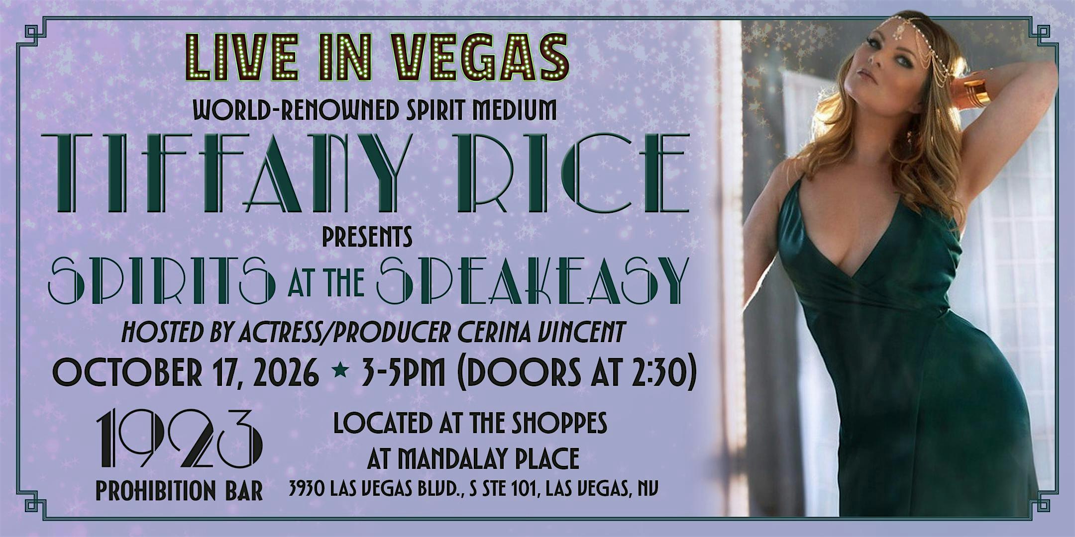 Spirits At The Speakeasy with Tiffany Rice