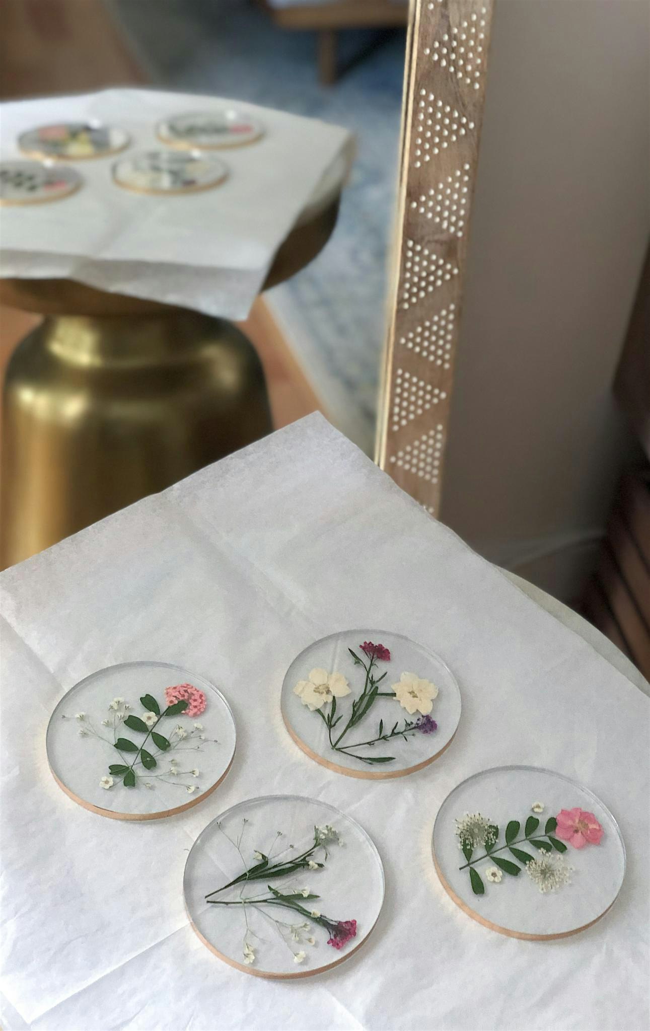 Pressed Flower Coaster Workshop + Dirty Soda Bar