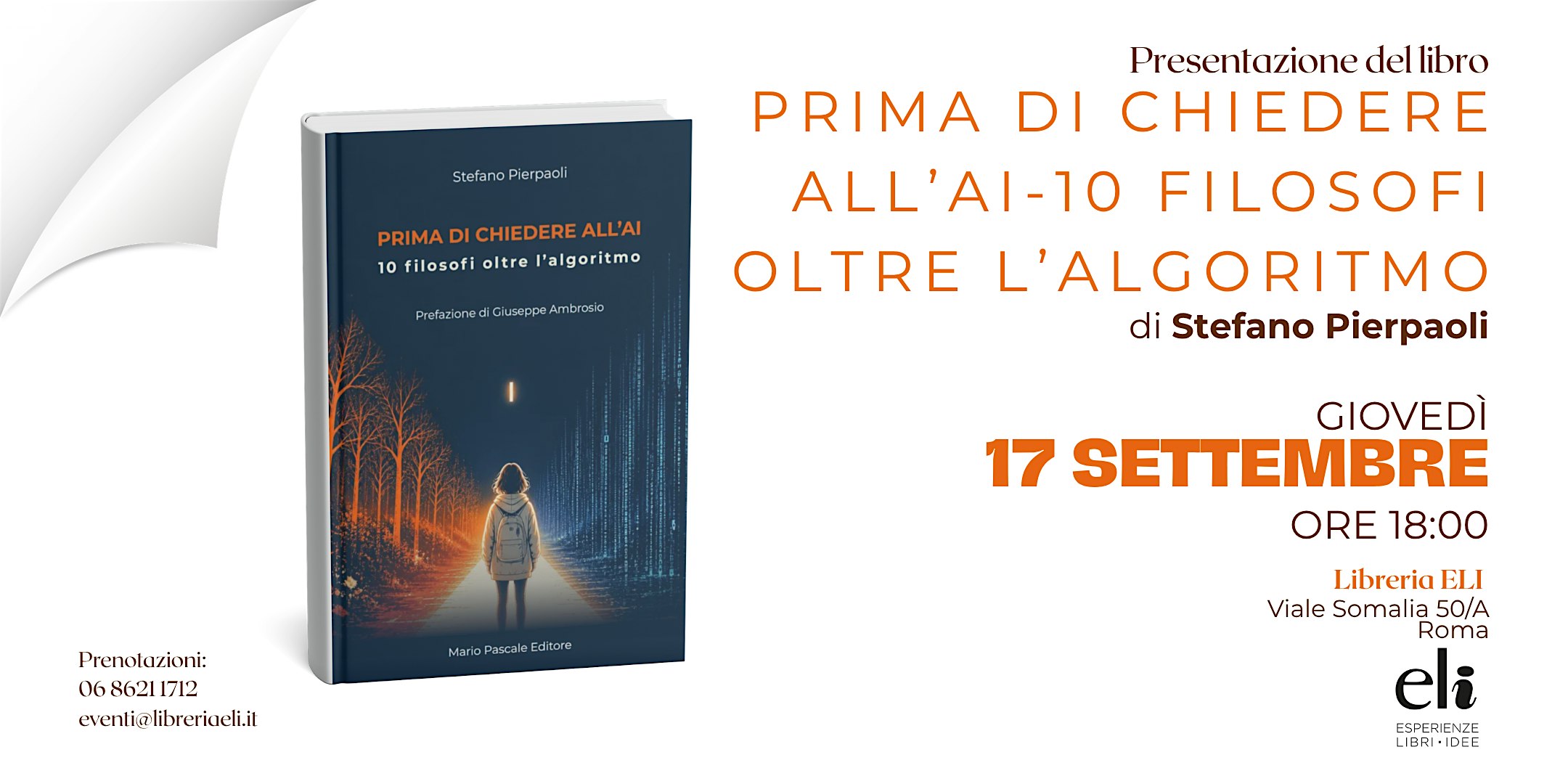 Presentazione del libro "Prima di chiedere all'AI" di Stefano Pierpaoli