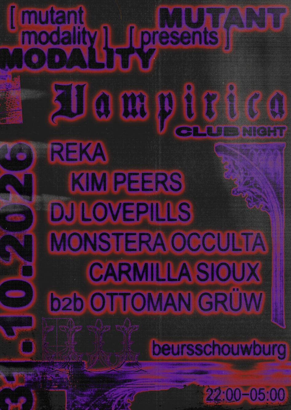 Mutant Modality presents VAMPIRICA: Halloween club night