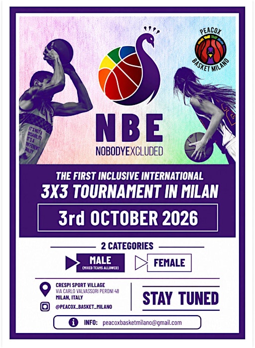 NBE NoBodyExcluded – Peacox 3vs3 International Tournament 2nd Edition