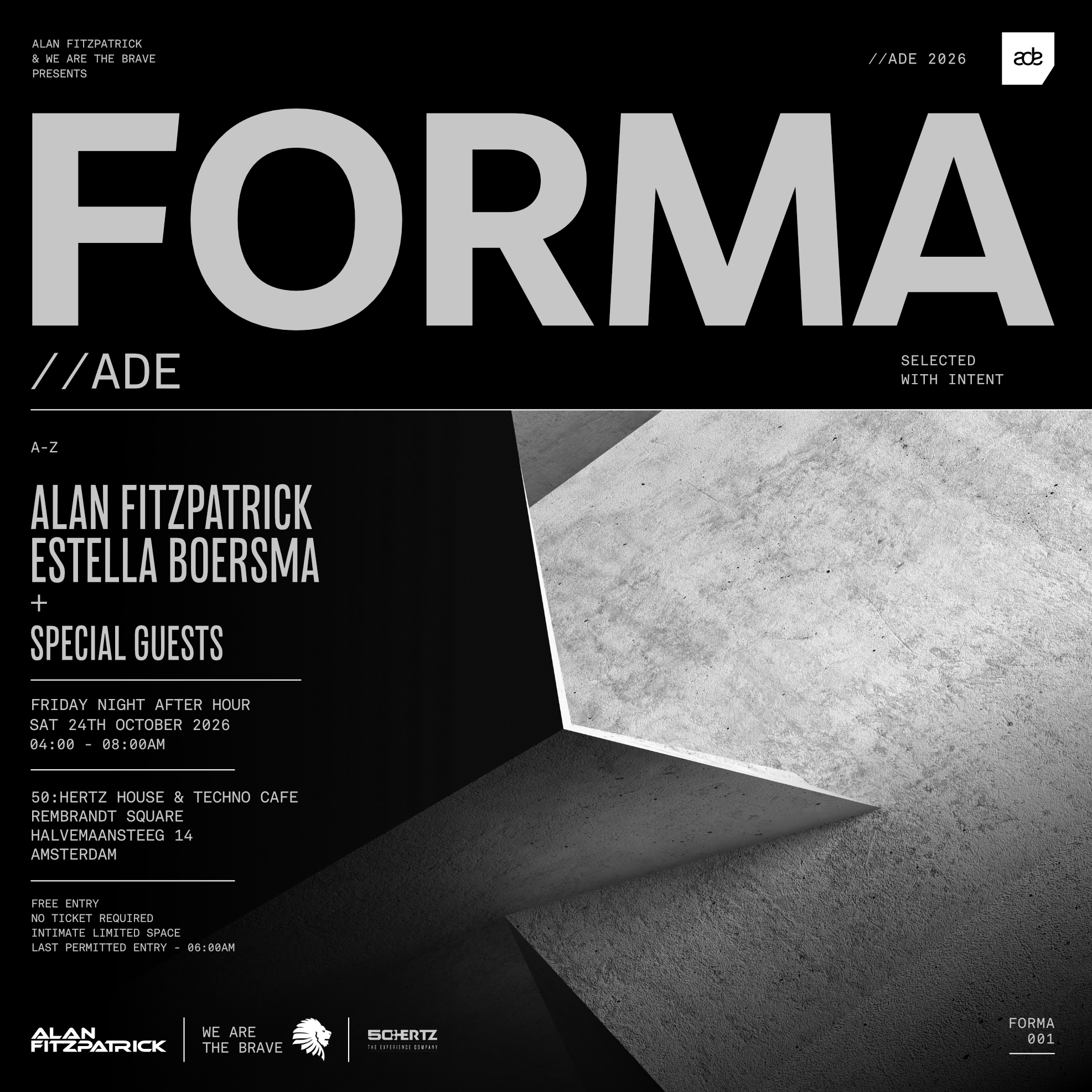 Alan Fitzpatrick & We Are The Brave presents FORMA - ADE