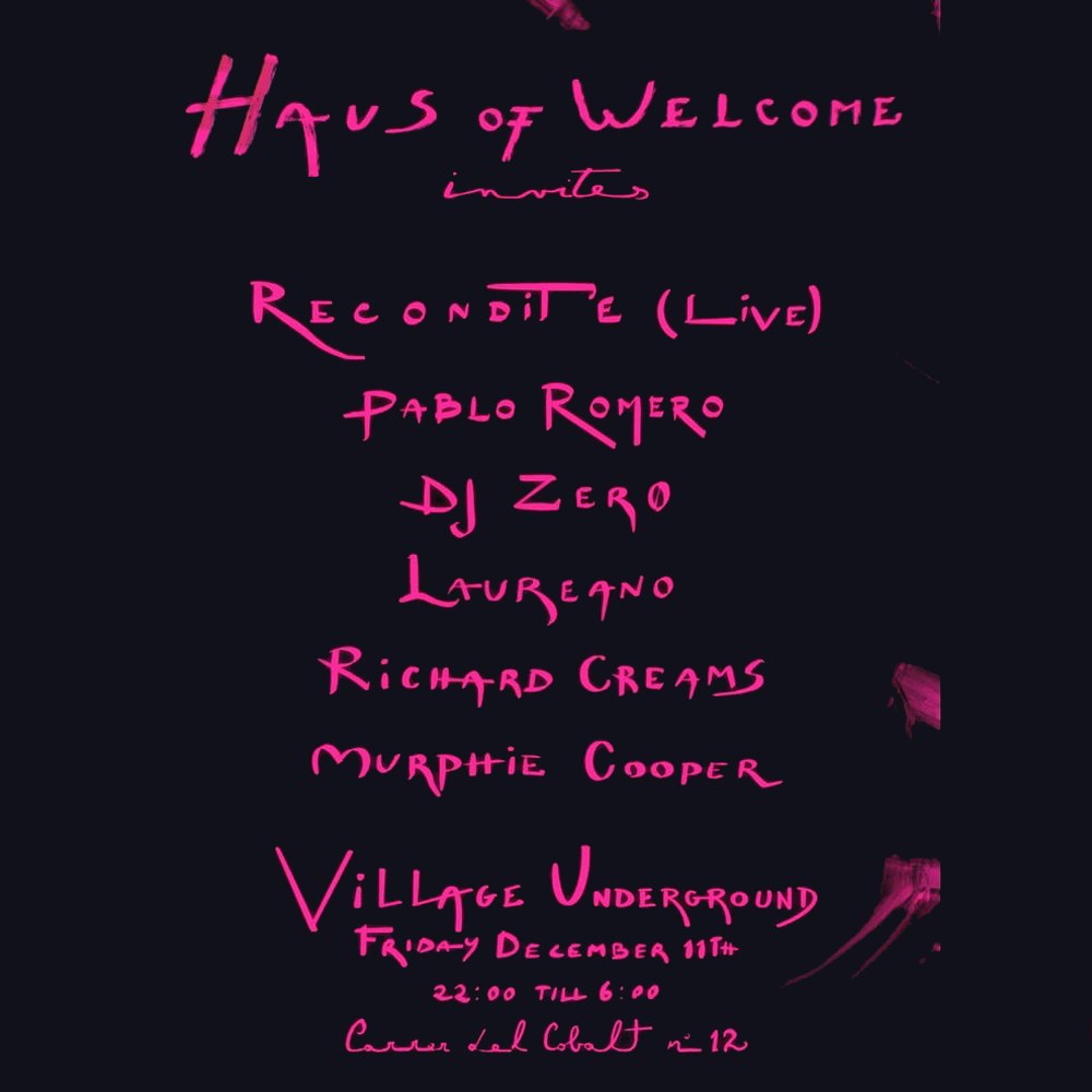 Haus Of Welcome Invites: Recondite