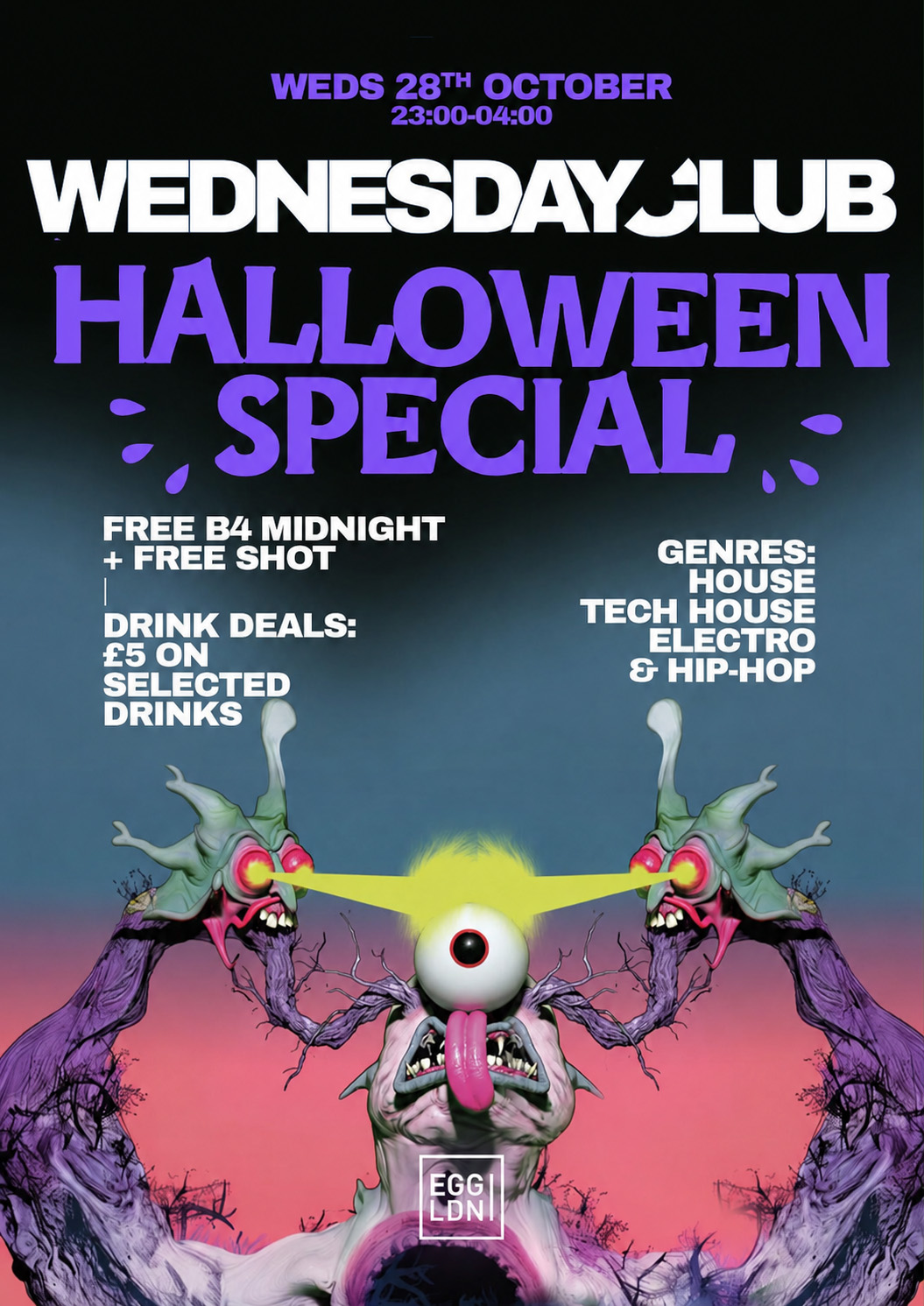 Wednesday Club - Halloween special: House, Tech House, Hip Hop