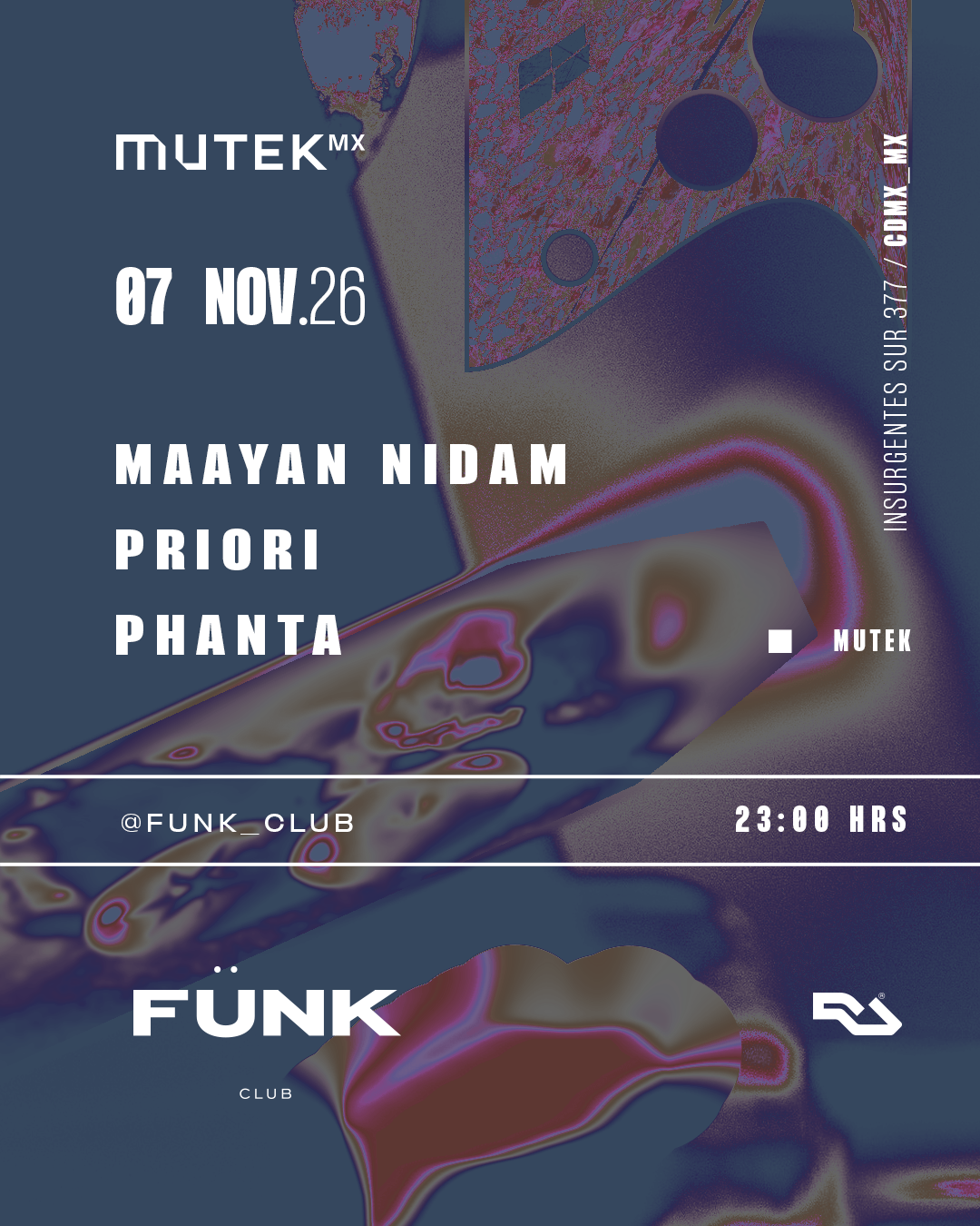 Mutek Mx x Fünk: Maayan Nidam + Priori + Phanta