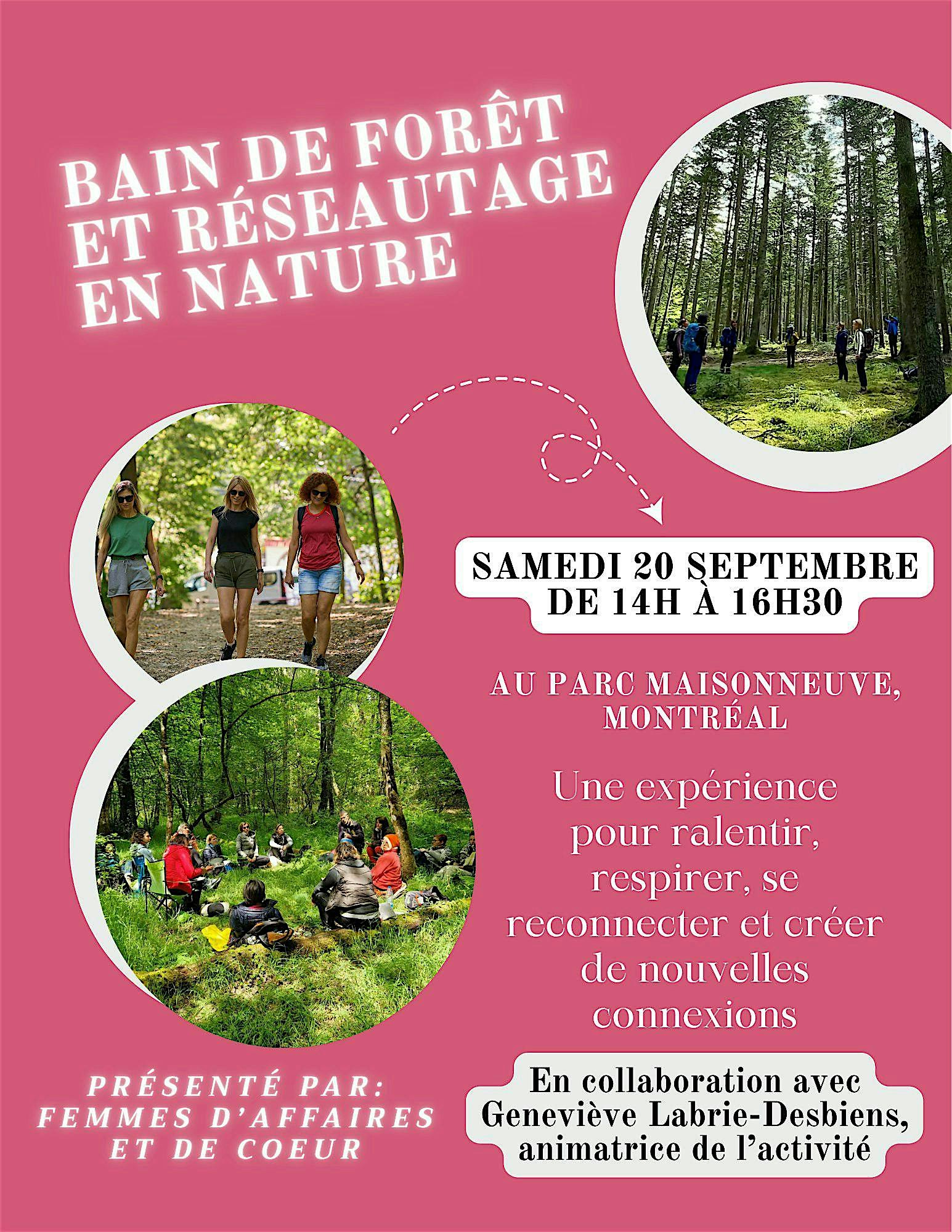 MONTRÉAL Bain de forêt et réseautage en nature