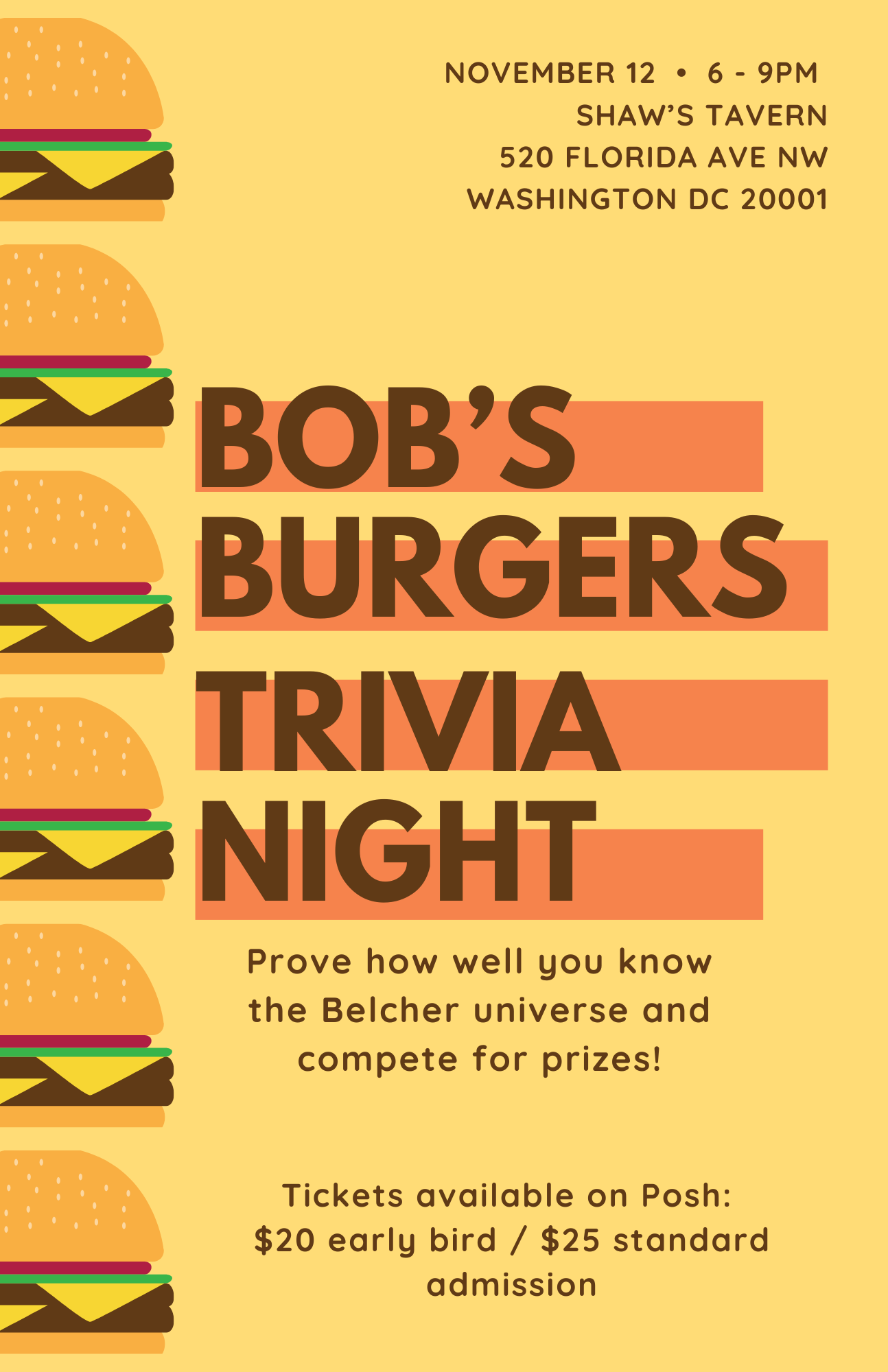 Bob's Burgers Trivia Night