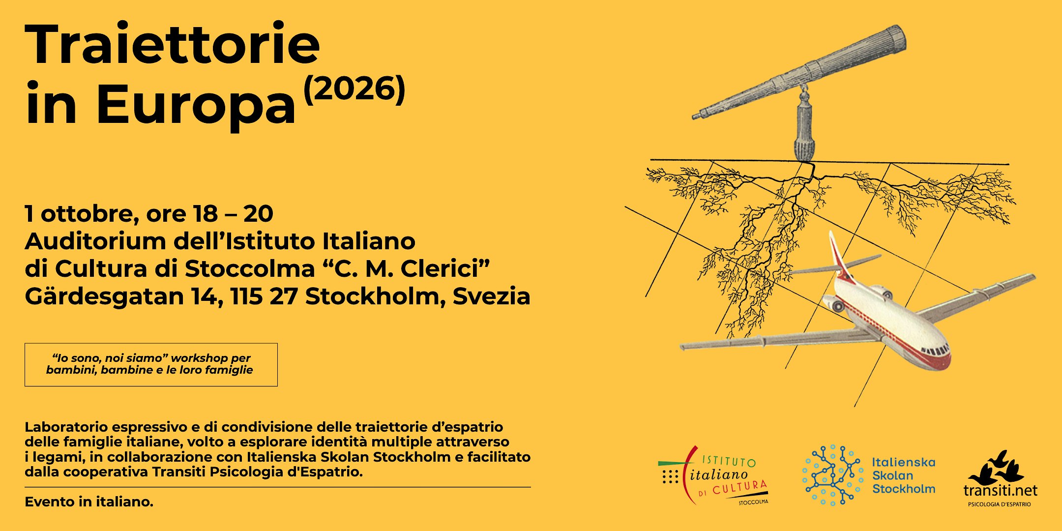 Workshop gratuito per famiglie "Io sono, noi siamo - Traiettorie in Europa"