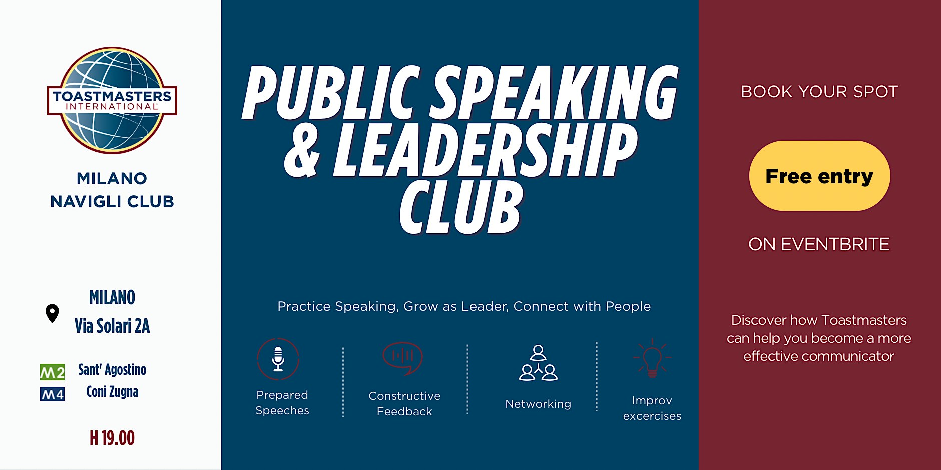 Public Speaking & Leadership - Toastmasters Milano Navigli