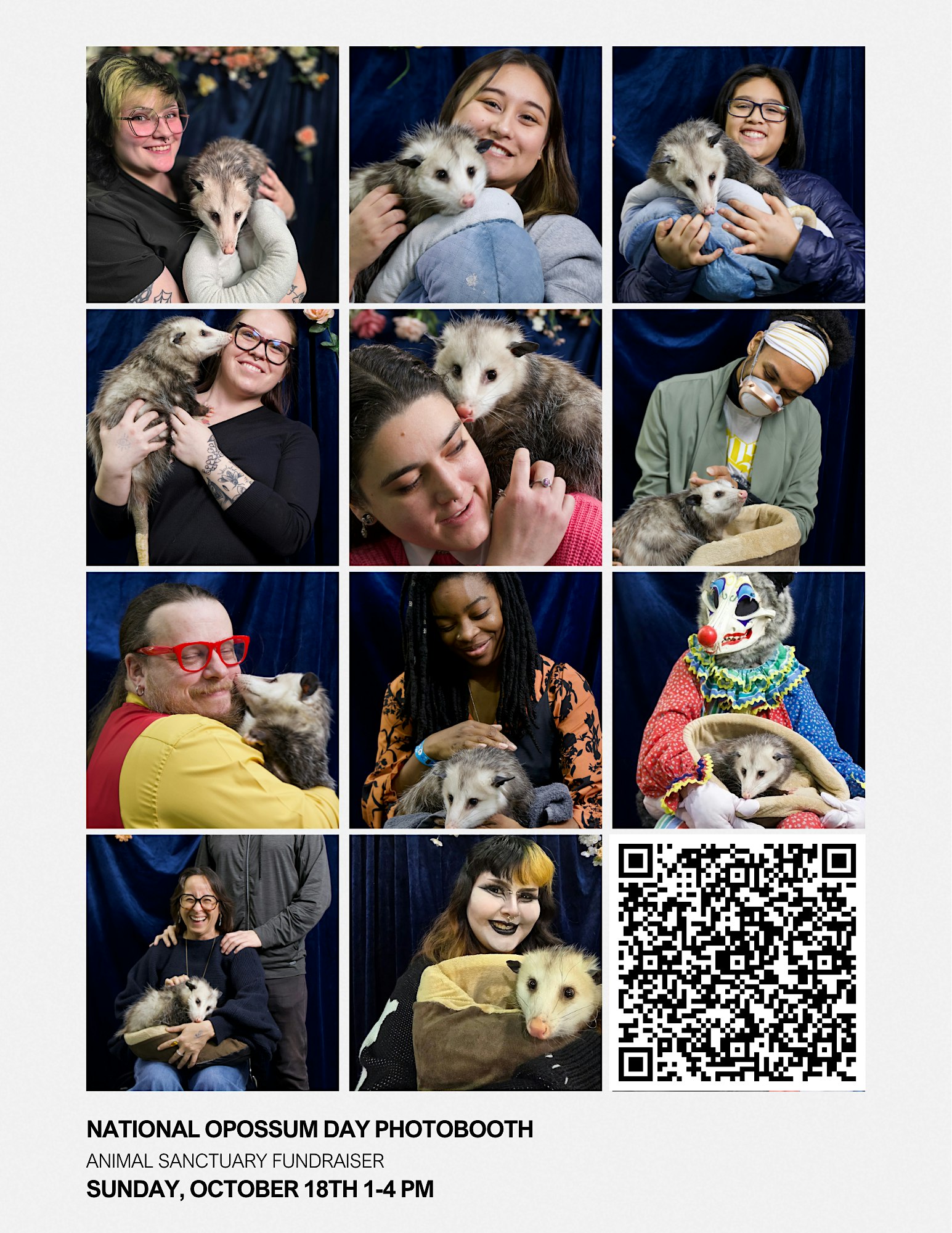 Opossum Photobooth & Pet Toy Drive for National Opossum Day