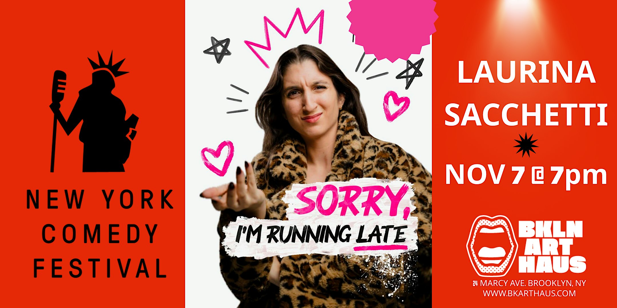 Laurina Sacchetti at the New York Comedy Festival