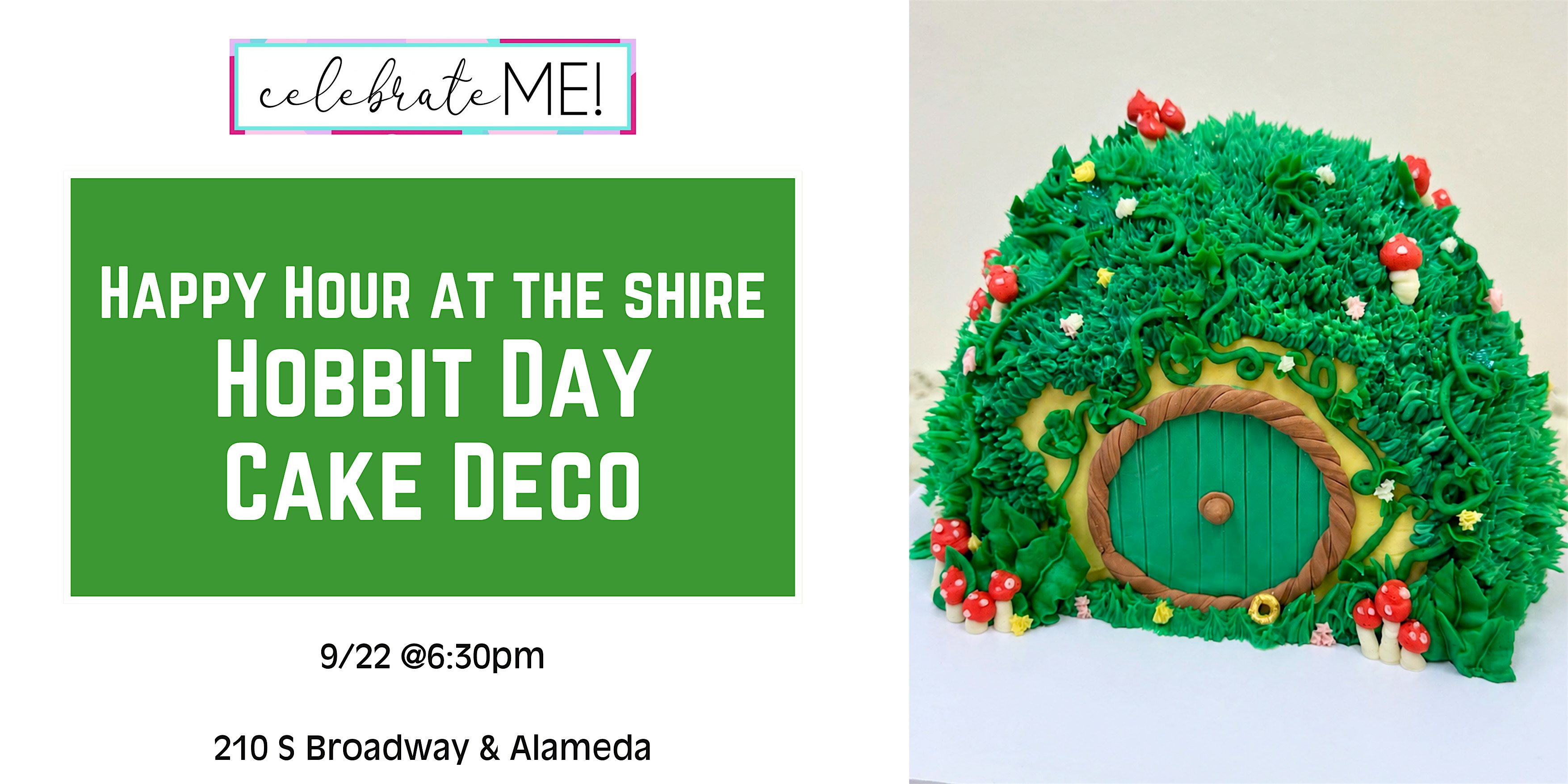 Happy Hour at the Shire Hobbit Day Cake Deco