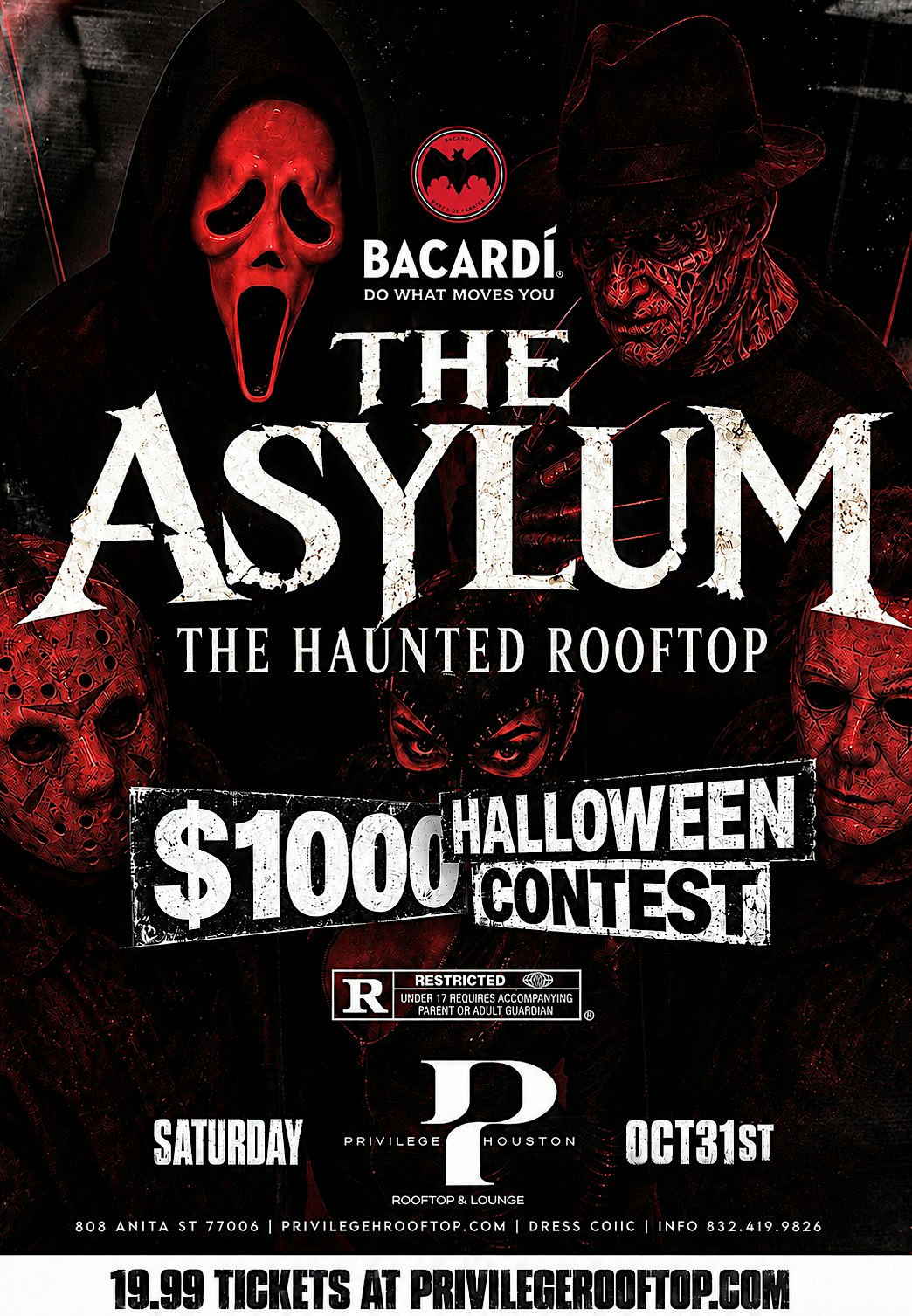 OCT 31  | The Asylum Haunted Rooftop @ Privilege