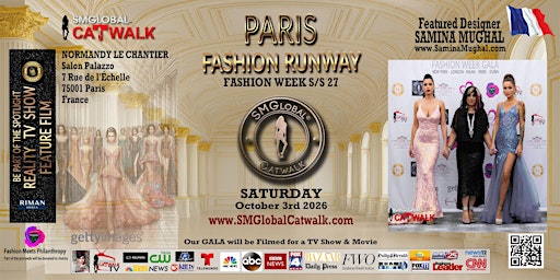 SM GLOBAL Fashion Week Gala & Designer Showcase (PARIS) - Oct 3rd 2026
