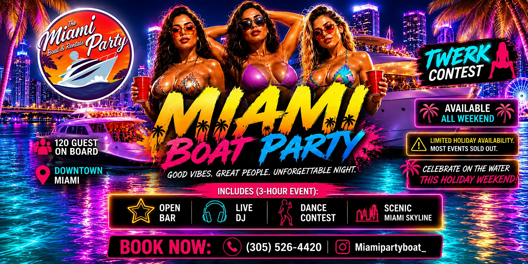 BOAT PARTY MIAMI - PARTY BOAT MIAMI