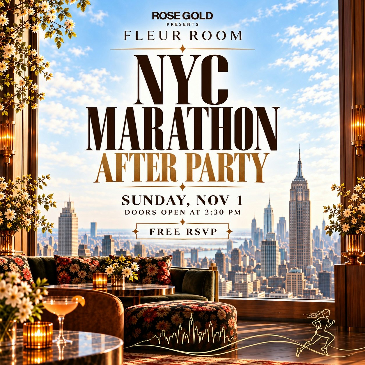 NYC Marathon After-Party at The Fleur Room