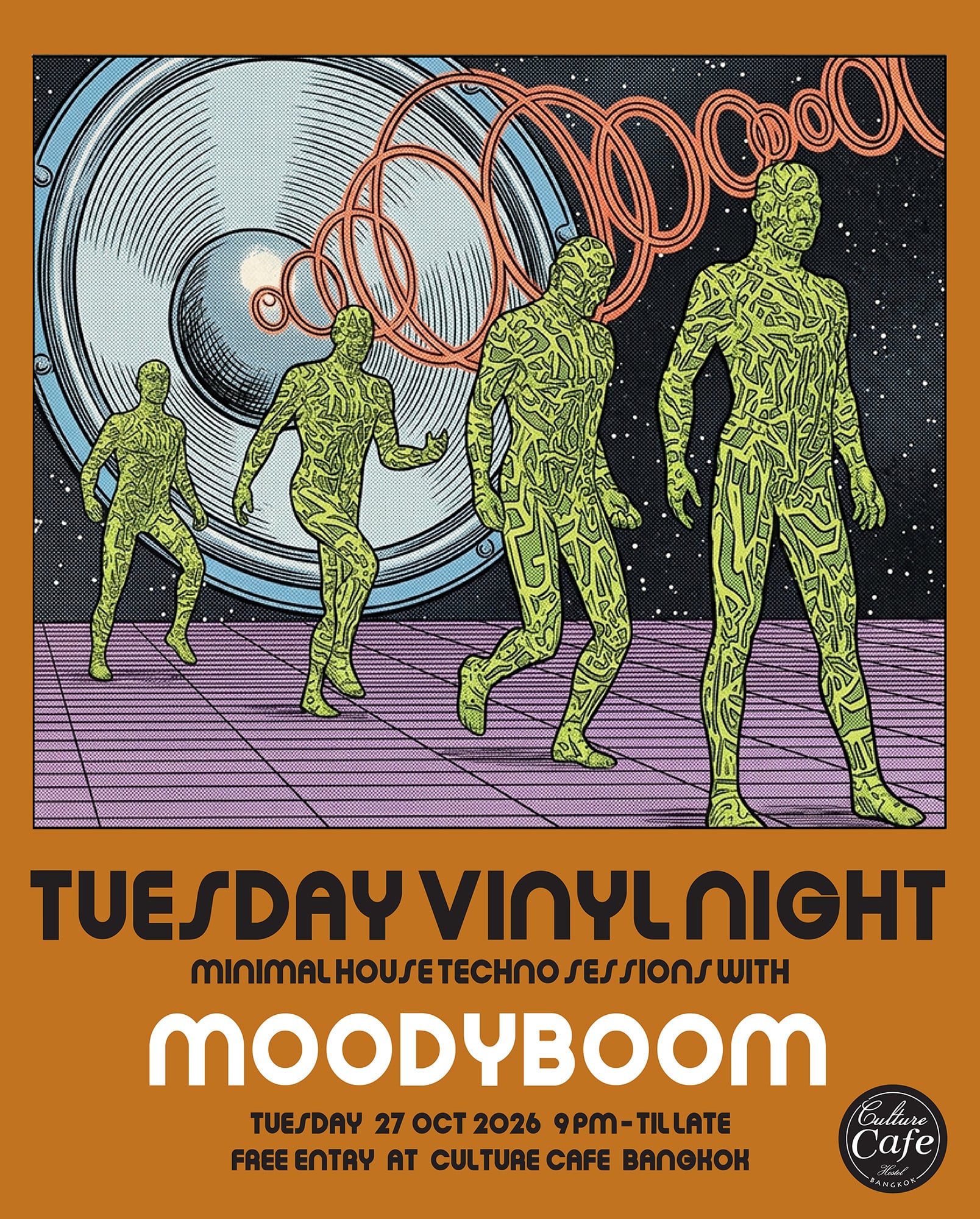 Bangkok Vinyl Minimal&Techno Sessions with MOODYBOOM / Highwire crew