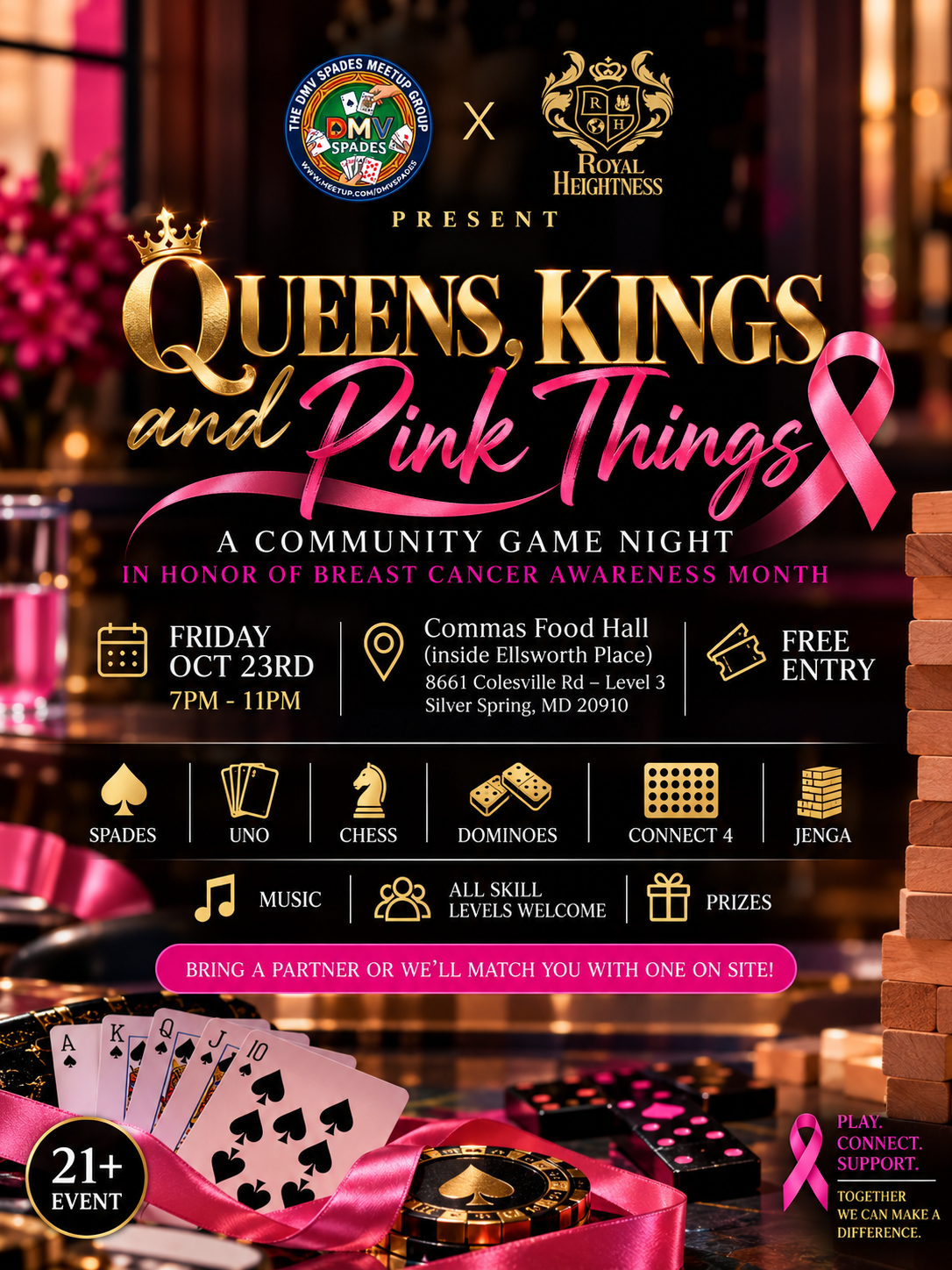 Queens, Kings And Pink Things  ♠️🎗👚