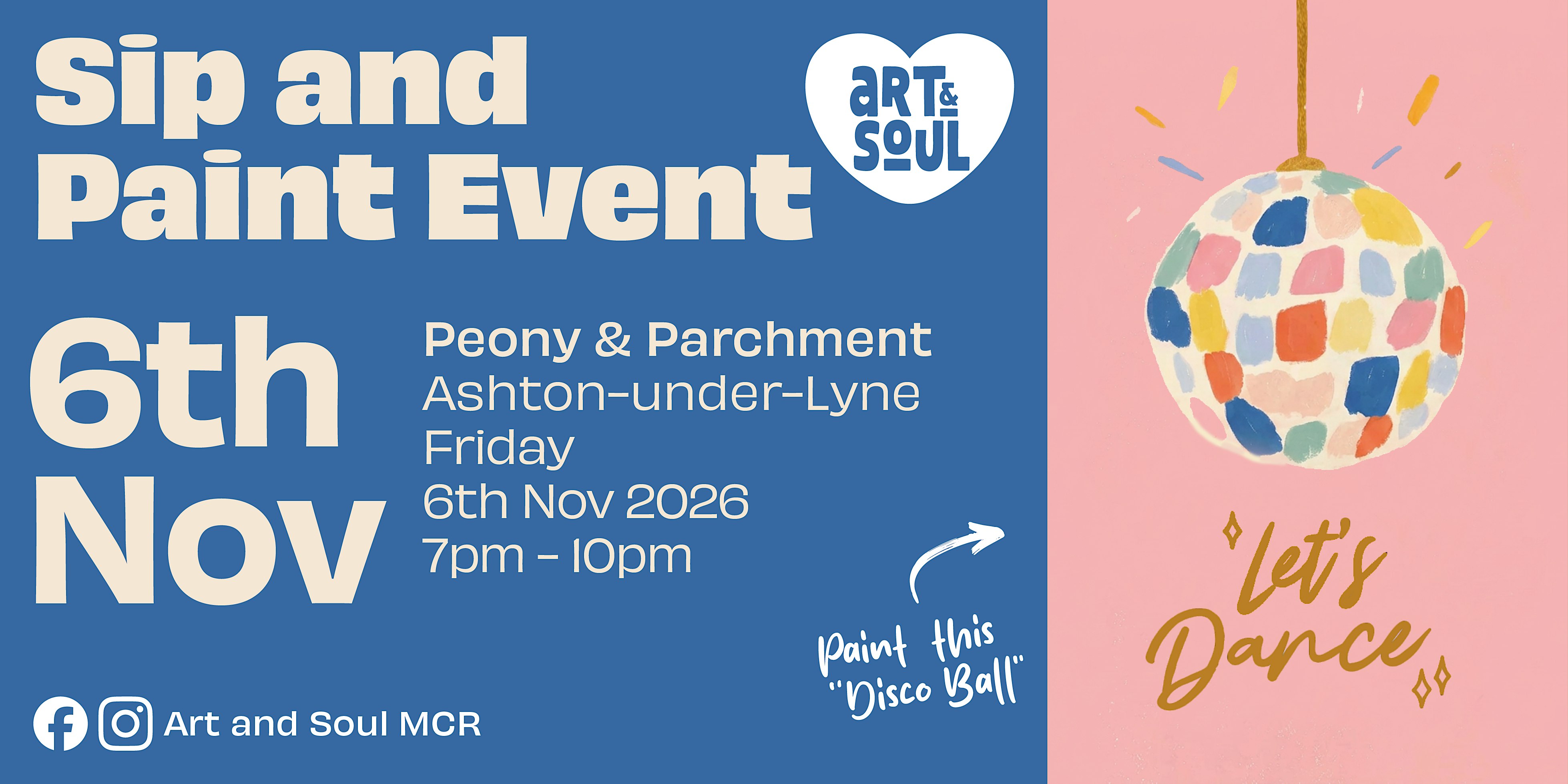 Sip and Paint Night at Peony & Parchment, Ashton-under-Lyne