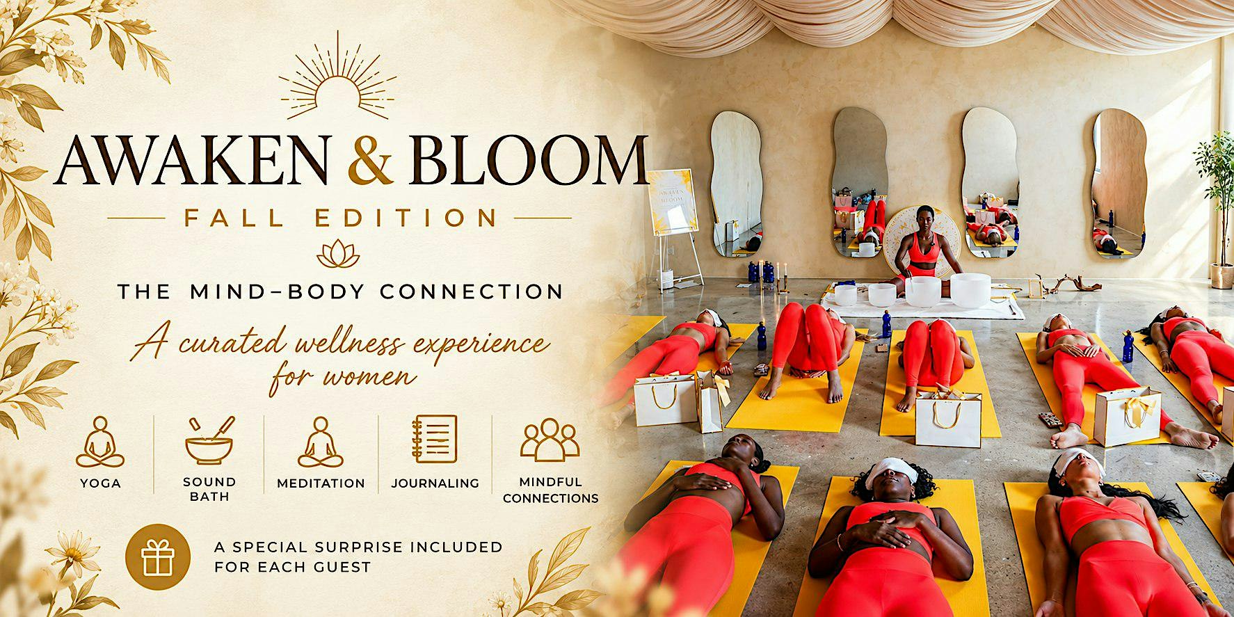 Awaken & Bloom: curated wellness experience for Women only.