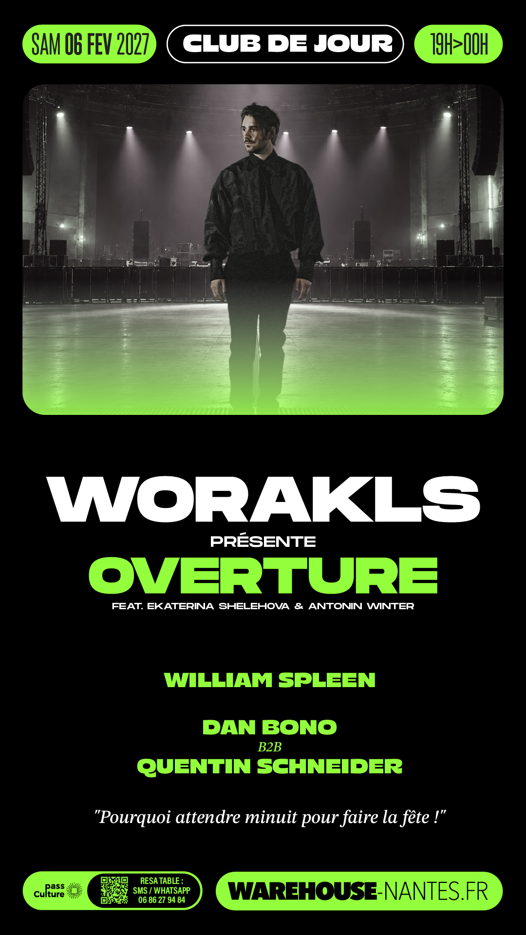 CLUB DE JOUR with Worakls présente OVERTURE feat. Ekaterina Shelehova & Antonin Winter