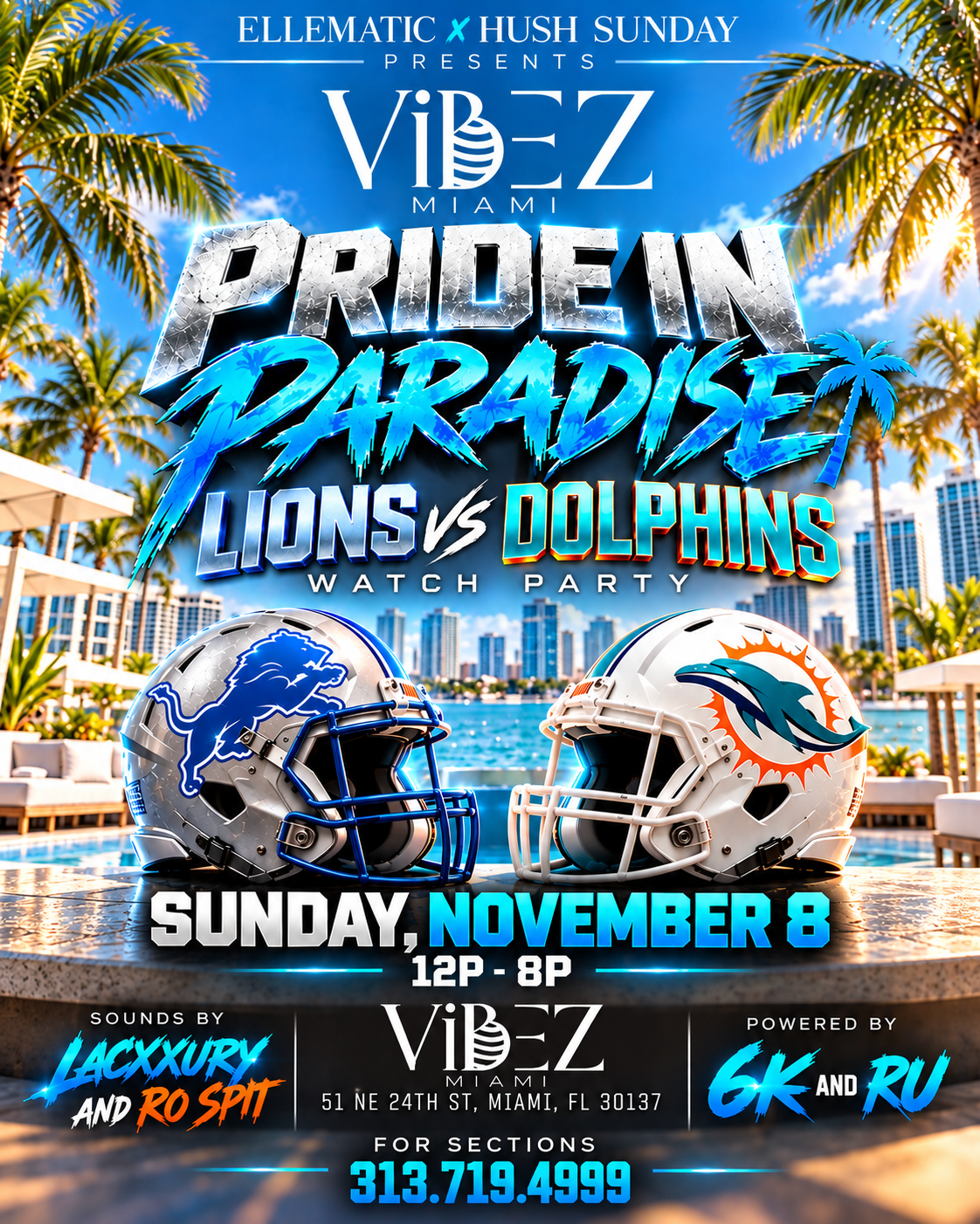 Pride In Paradise Lions Vs Dolphins Watch Party At Vibez Miami