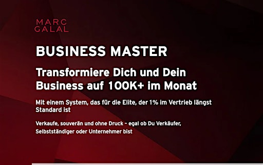 BUSINESS MASTER Marc Galal