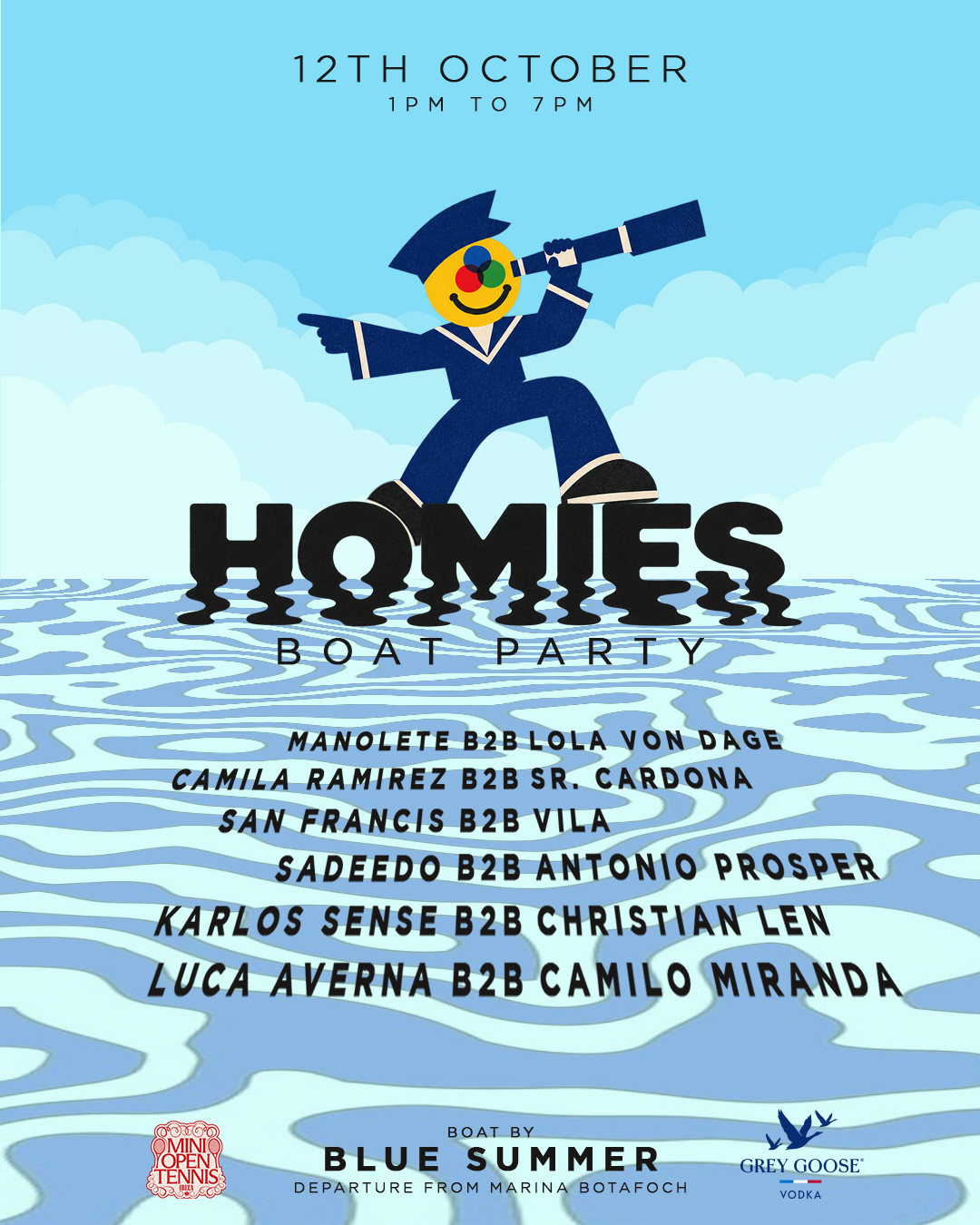 Homies IBIZA · LOVE · BOAT PARTY