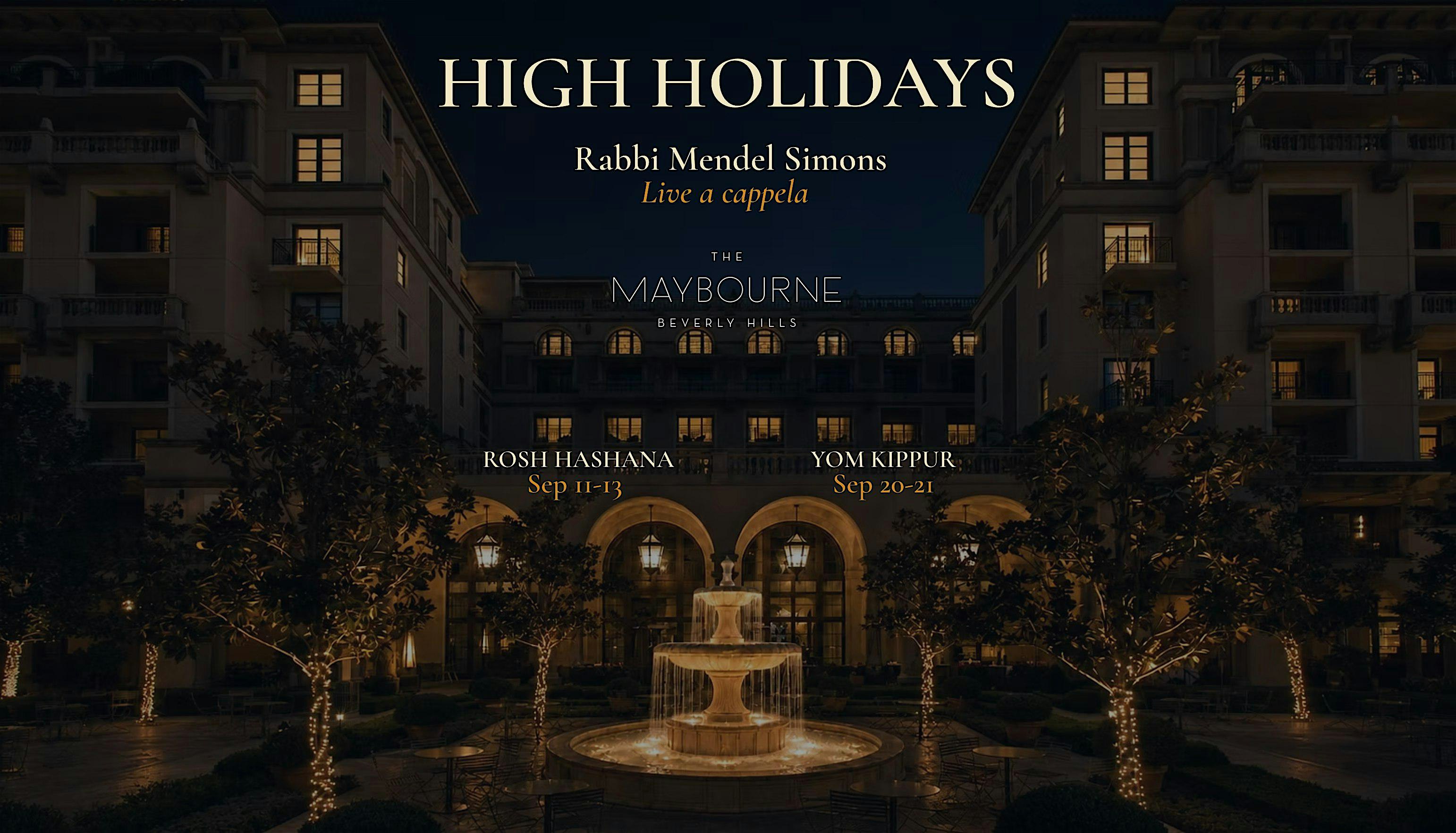 High Holidays at The Maybourne with Rabbi Mendel Simons & A Cappella Choir