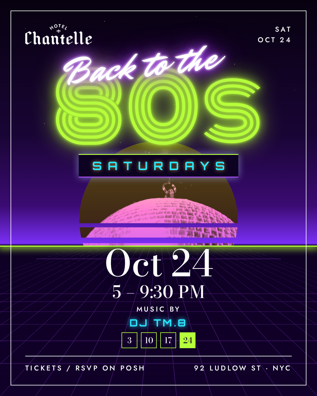 Back to The 80s Saturdays