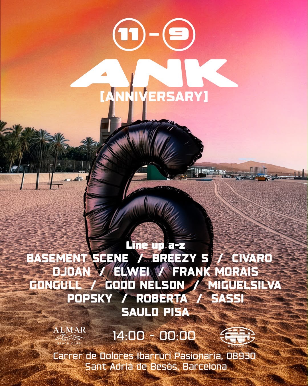FREE BEACH PARTY _ ANK 6 YEARS ANNIVERSARY