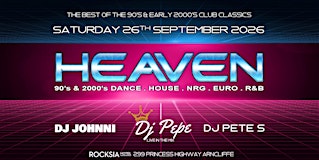 HEAVEN 90's & 2000's Club Classics 26-9-26 at ROCKSIA HOTEL