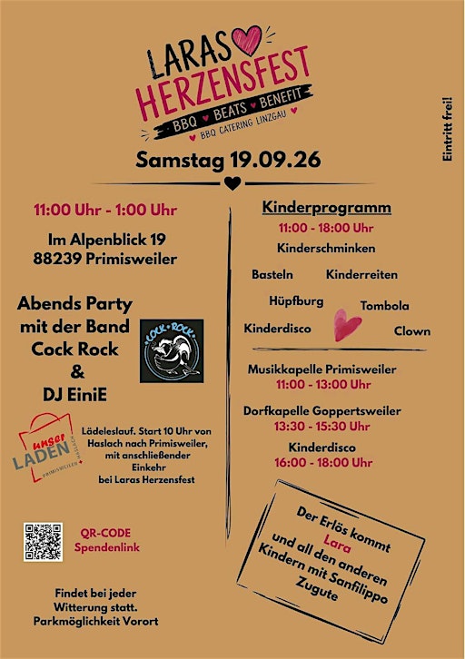 Laras Herzensfest - BBQ / Beats & Benefit