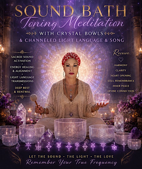 Sound Bath Toning Meditation with Singing Bowls & Channeled Light Language