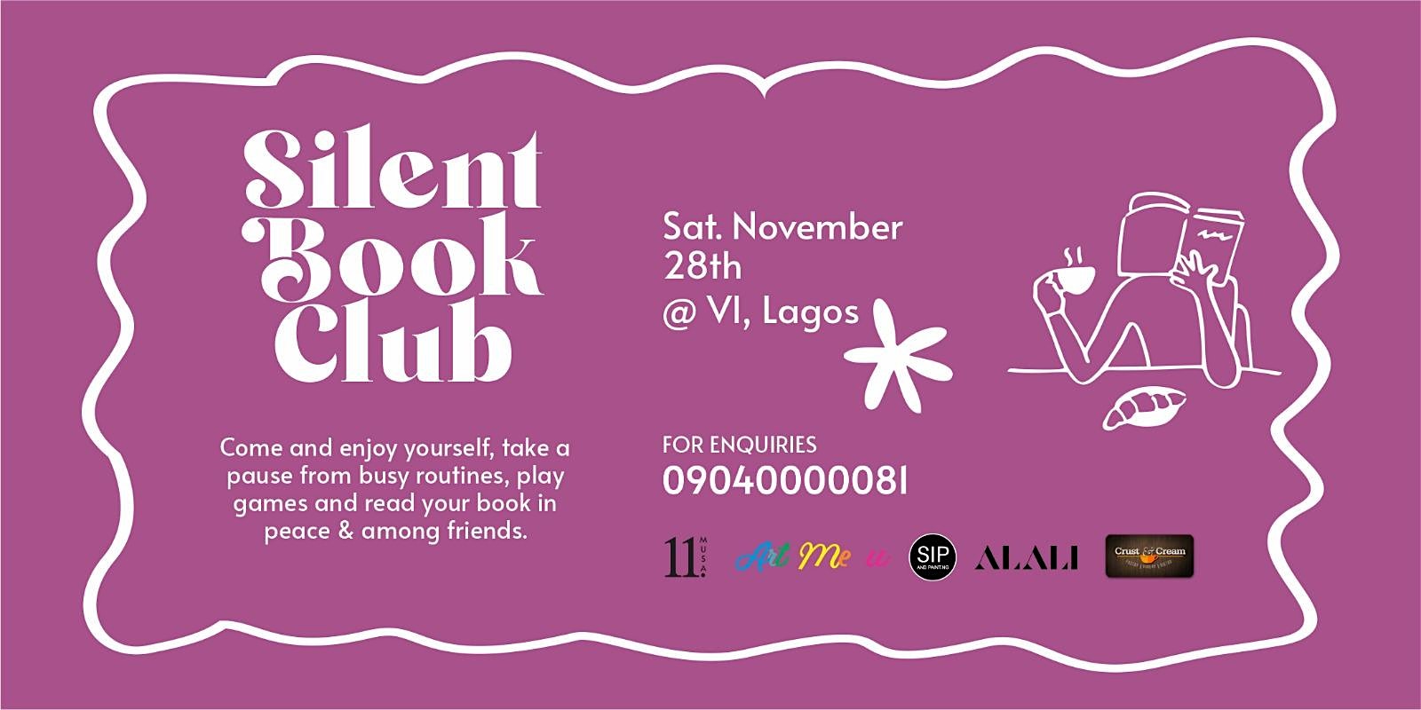 Silent Book Club  VI: Victoria Island Lagos (Nov Edition)
