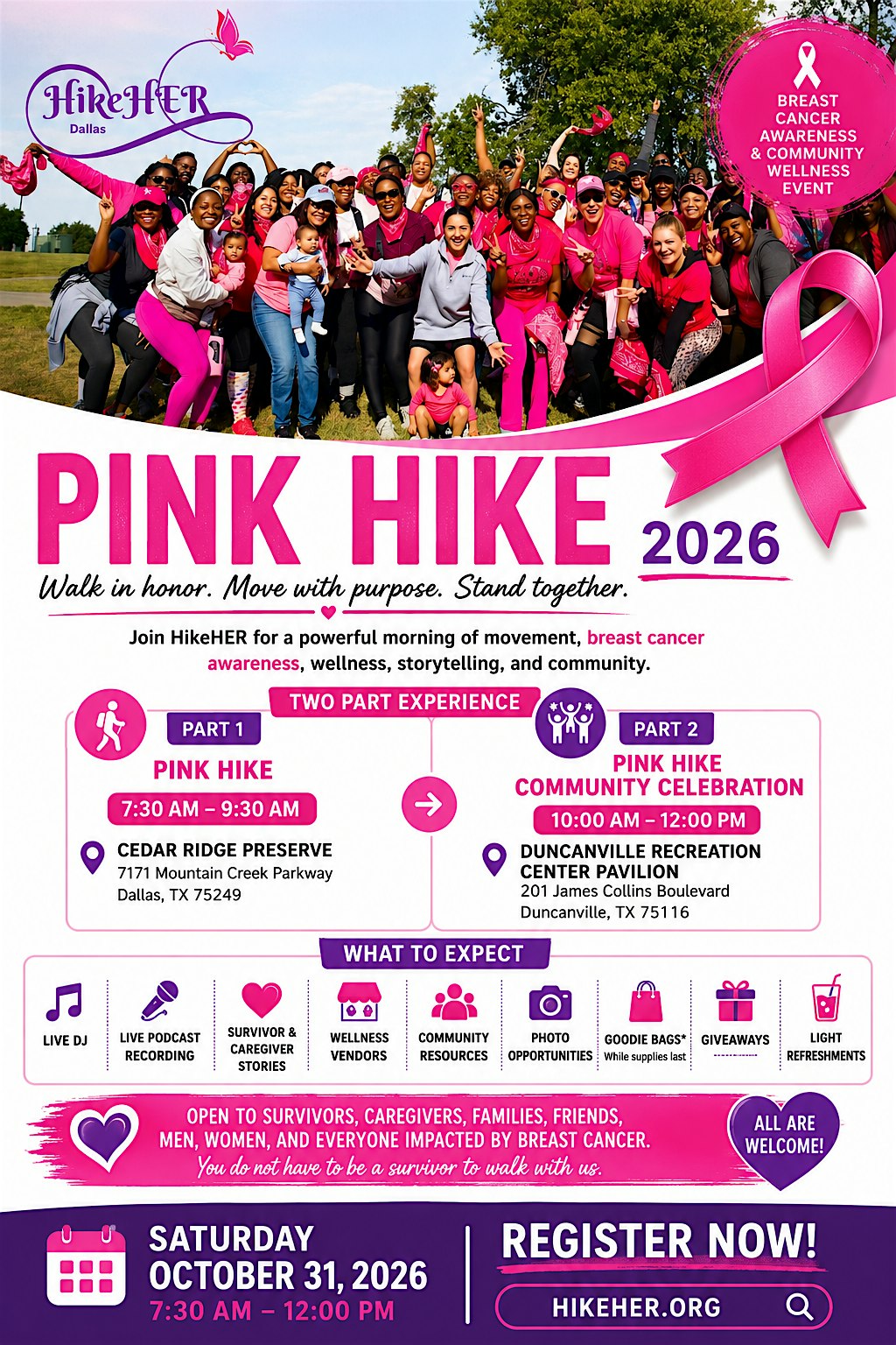 The Pink Hike: Hike, Heal & Honor