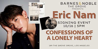 Eric Nam celebrates CONFESSIONS OF A LONELY HEART at B&N The Grove