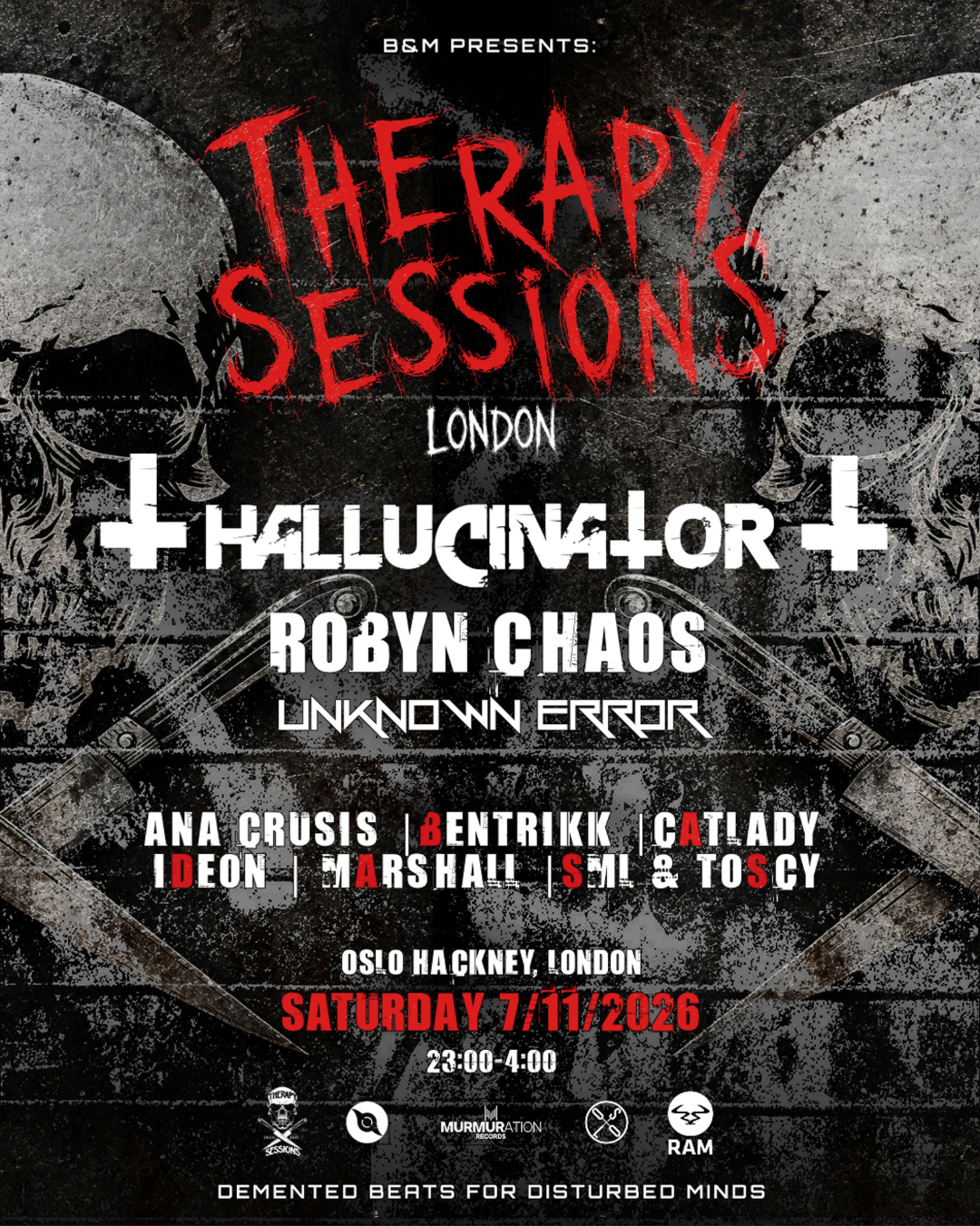 B&M presents: Therapy Sessions London