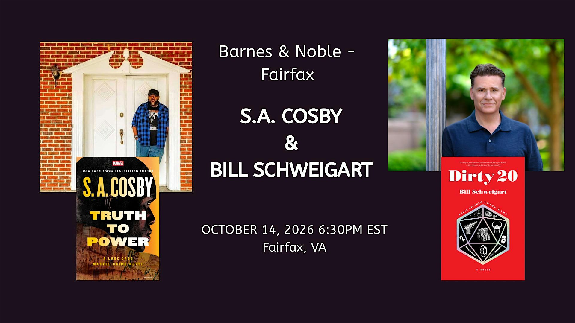 S.A. Cosby talks TRUTH TO POWER: A Luke Cage Marvel Crime Novel-B&N Fairfax