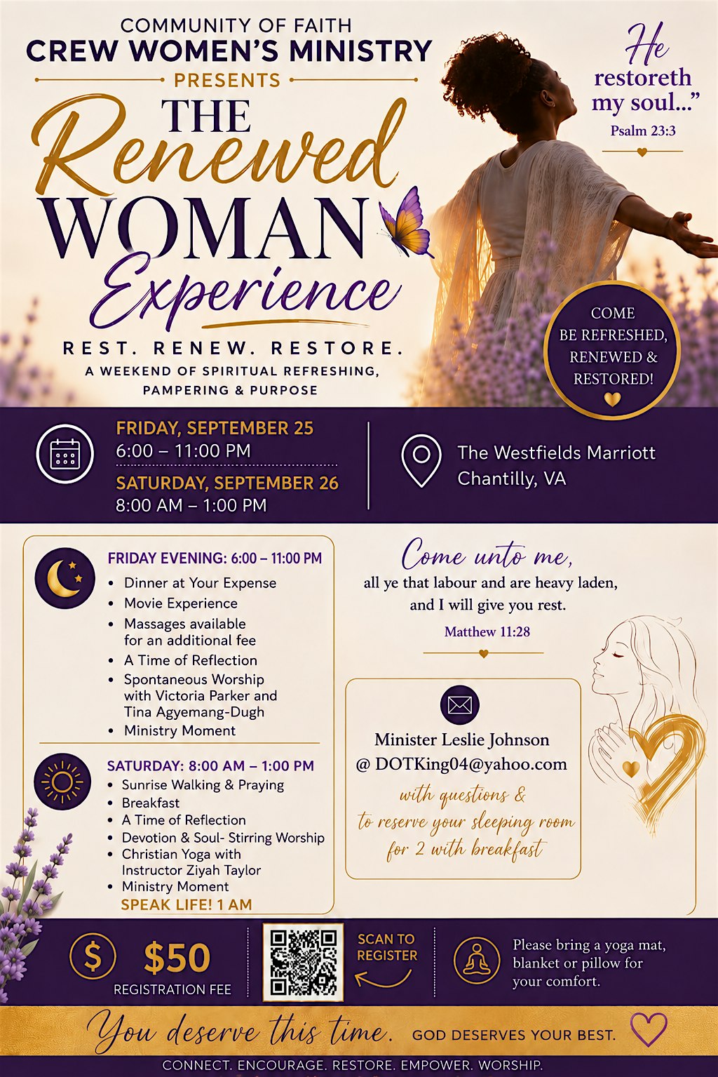 The Renewed Woman Experience - Community of Faith CREW Women's Ministry